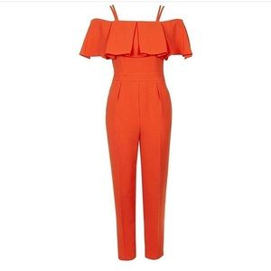 Orange ruffle jumpsuit 😍😍